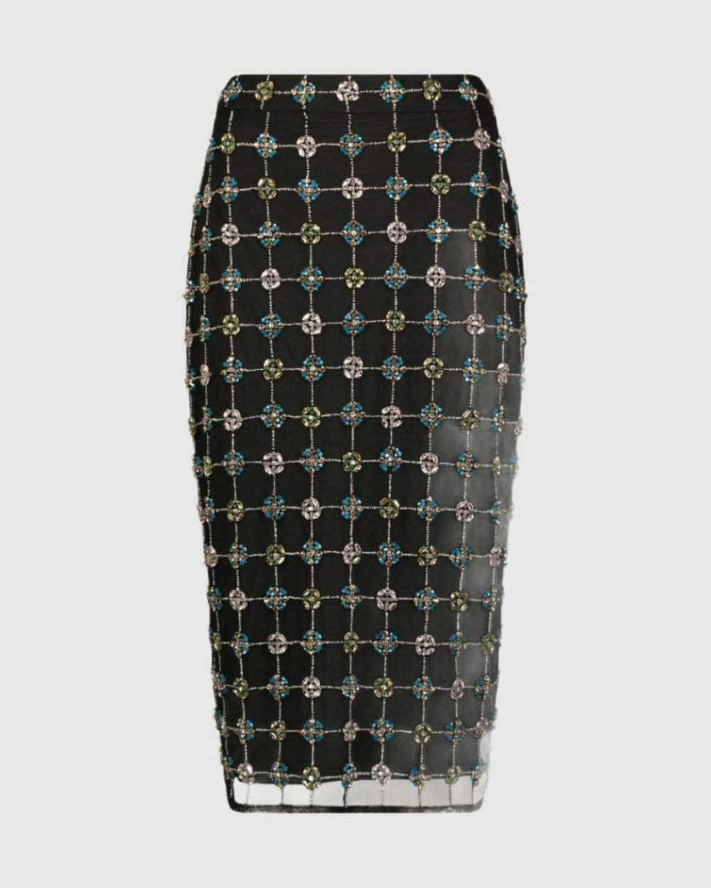 Skirts | Women Mac Duggal Embellished Geometrical Skirt With Rhinestones - FINAL SALE Black
