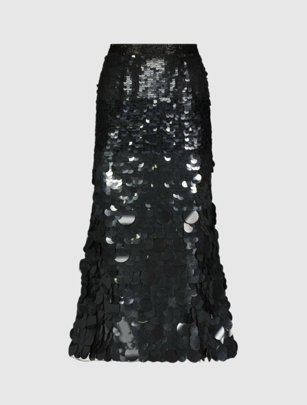 Skirts | Women Mac Duggal Paillette Sequin Midi Skirt Black