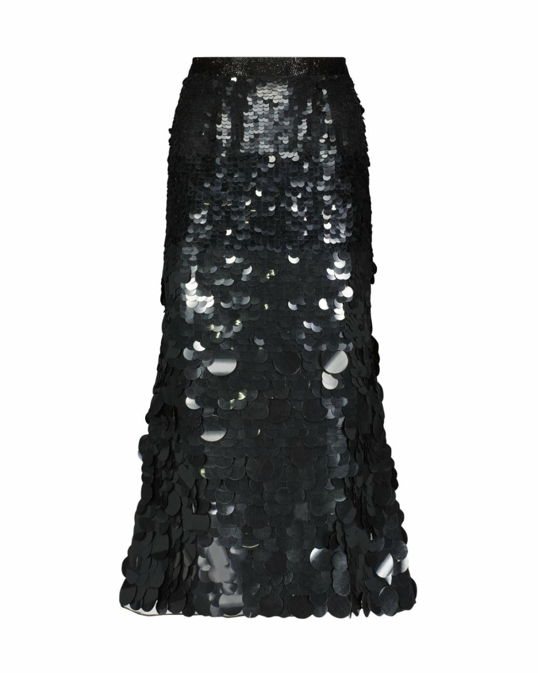 Skirts | Women Mac Duggal Paillette Sequin Midi Skirt Black