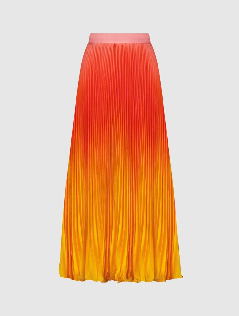 Skirts | Women Mac Duggal Pleated Charmeuse Ombre Maxi Skirt - FINAL SALE Sunset Ombre