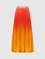 Skirts | Women Mac Duggal Pleated Charmeuse Ombre Maxi Skirt - FINAL SALE Sunset Ombre