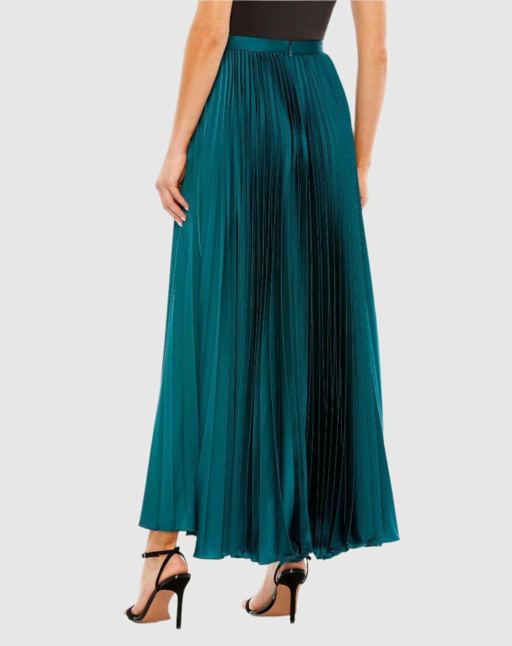 Skirts | Women Mac Duggal Satin Pleated Skirt Peacock