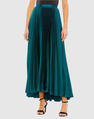 Skirts | Women Mac Duggal Satin Pleated Skirt Peacock