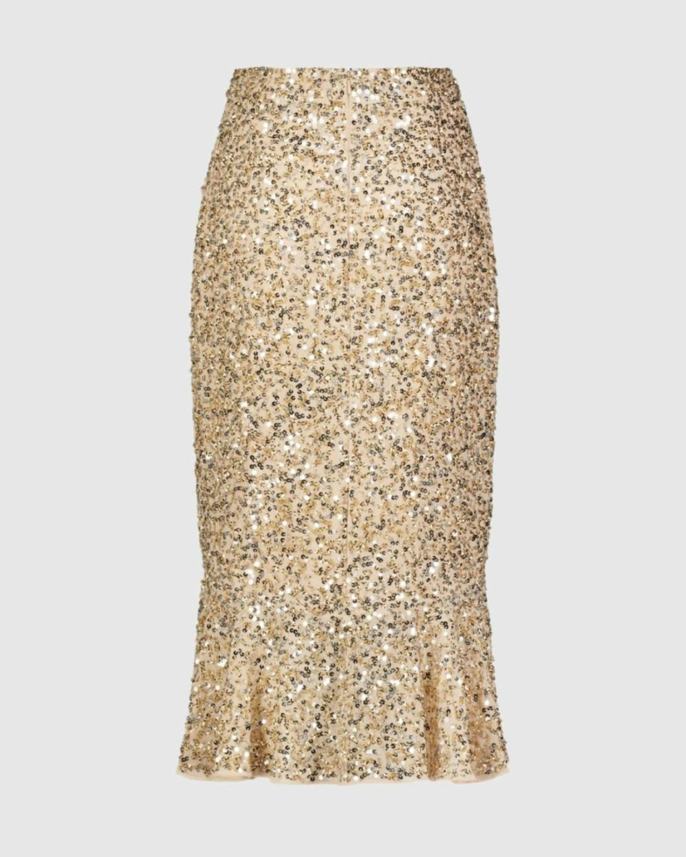 Skirts | Women Mac Duggal Sequin Midi Mermaid Skirt Nude Gold