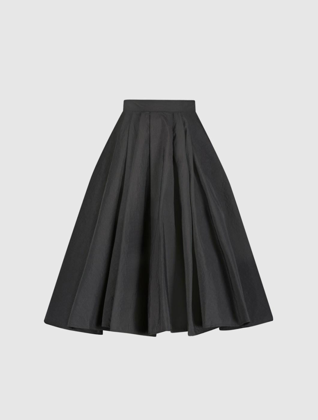 Skirts | Women Mac Duggal The Bubbly Faille High Waisted Midi Full Circle Skirt Black