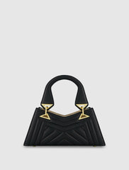 Top Handle Bags | Women Mac Duggal Angular Quilted Napa Leather Handbag Black