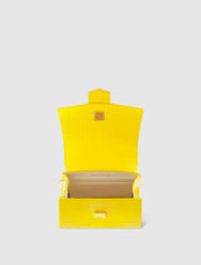 Top Handle Bags | Women Mac Duggal Buckled Mini Croco Sunshine Leather Handbag With Detachable Strap Sunshine