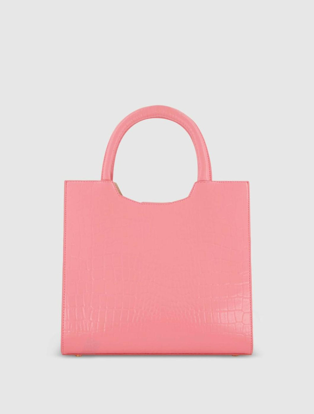 Totes | Women Mac Duggal Buckled Medium Croco Hibiscus Leather Tote Bag With Detachable Strap Hibiscus